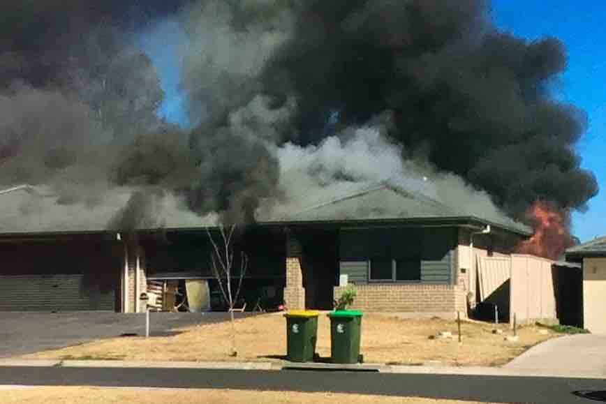 The property in New South Wales was completely engulfed in flames in just four minutes