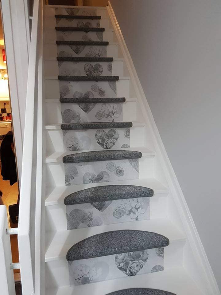  One mum has revealed how she created a chic grey design on her staircase