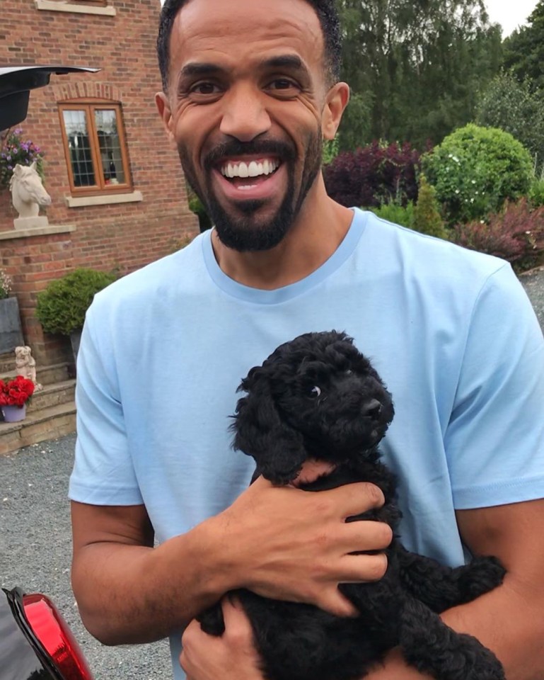  Craig David looks happy holding a tiny puppy in this Instagram post