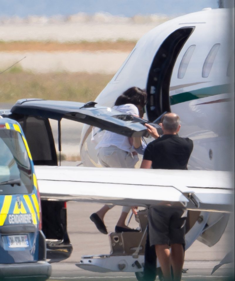  Meghan Markle has been pictured boarding another private plane with son Archie Harrison Mountbatten-Windsor