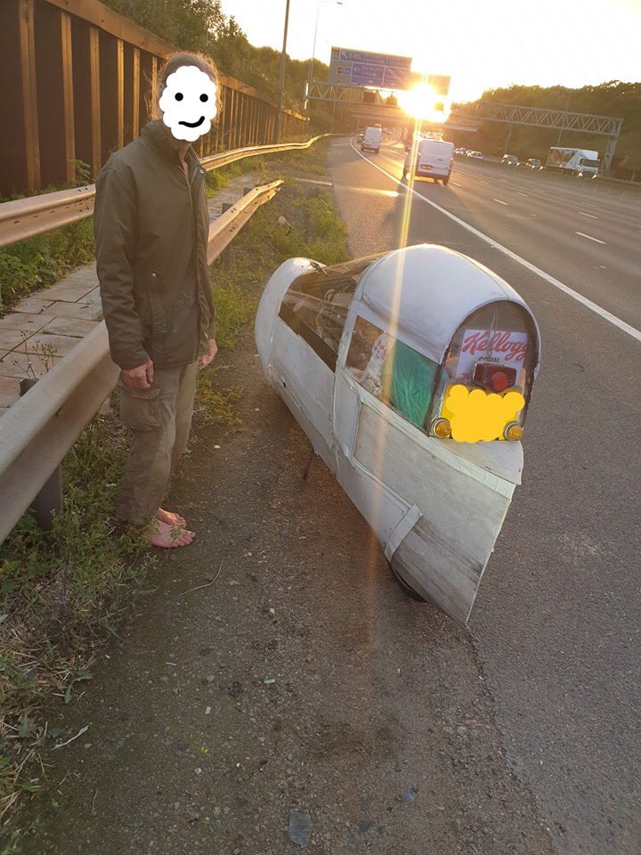  The vehicle is an electric motorbike, with a body of balsa wood and duct tape