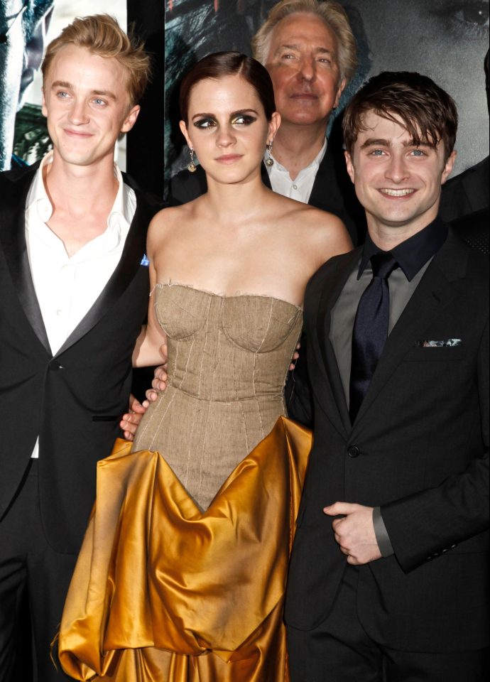  Emma is pictured at an awards ceremony with Tom and their co-star Daniel Radcliffe