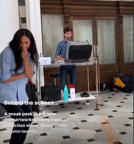 Meghan was overseeing the photoshoot for the new range in the clips