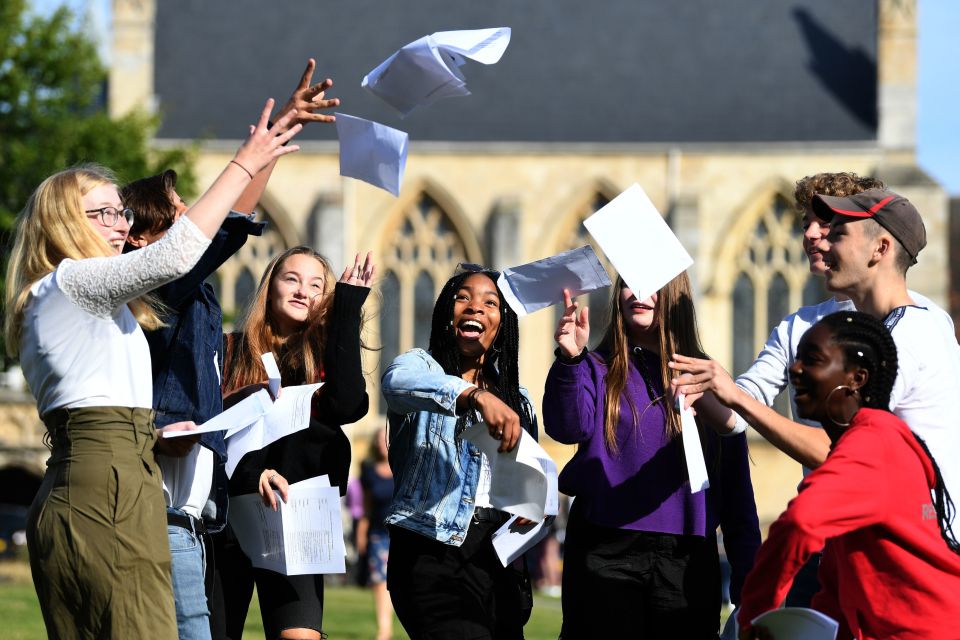  Students at Norwich School celebrate their GCSE results