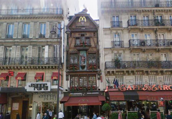  Paris is home to a rather thin McDonald's