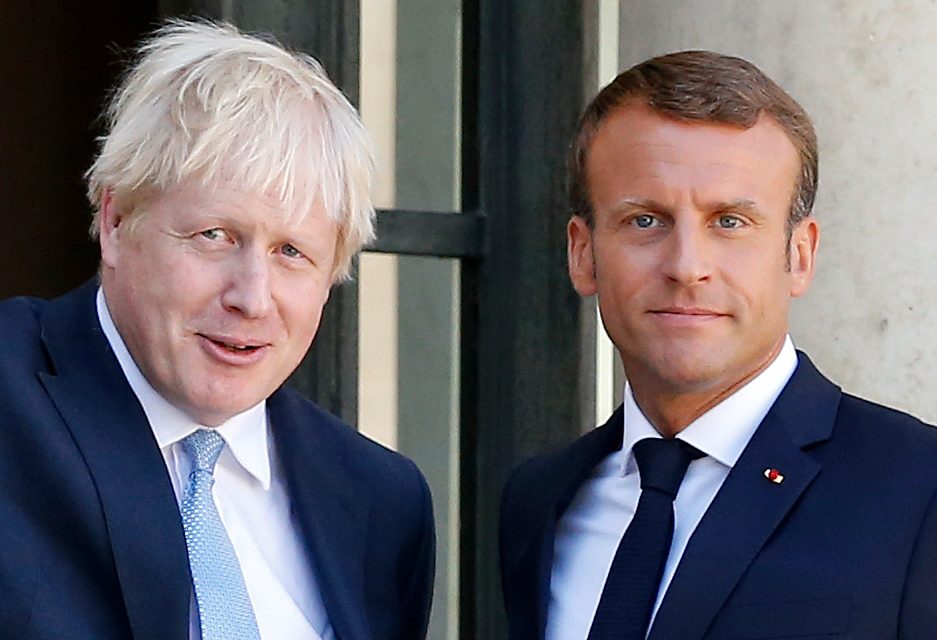 The French president reluctantly backed the German Chancellor’s plan to give Mr Johnson 30 days to come up with a plan to replace the hated backstop