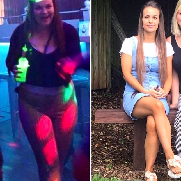 She has since slimmed down from a size 16 to a size 8