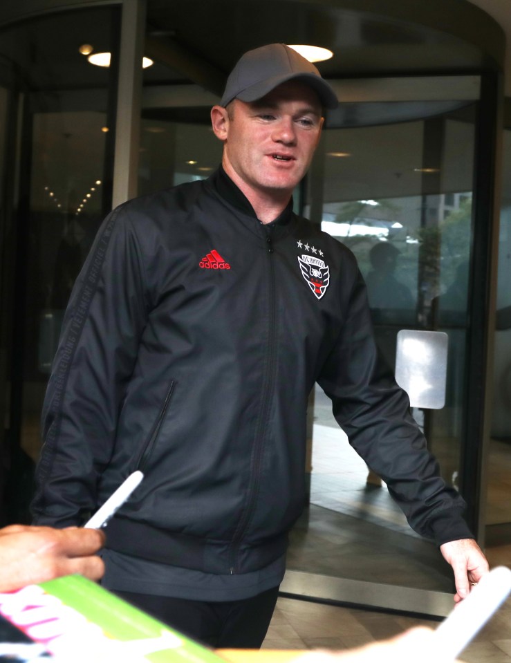 Rooney left the hotel a few hours later on Sunday, before flying back to Washington DC