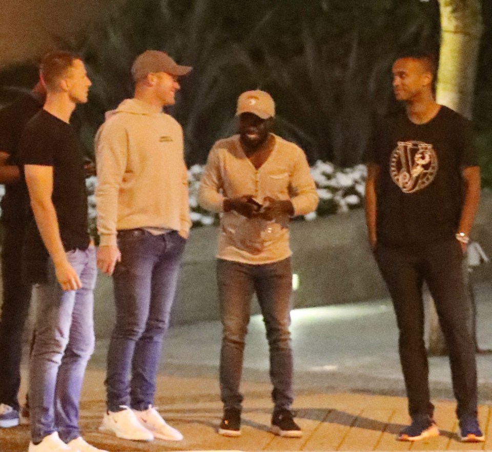 Roo in the grey top with team-mates in Vancouver