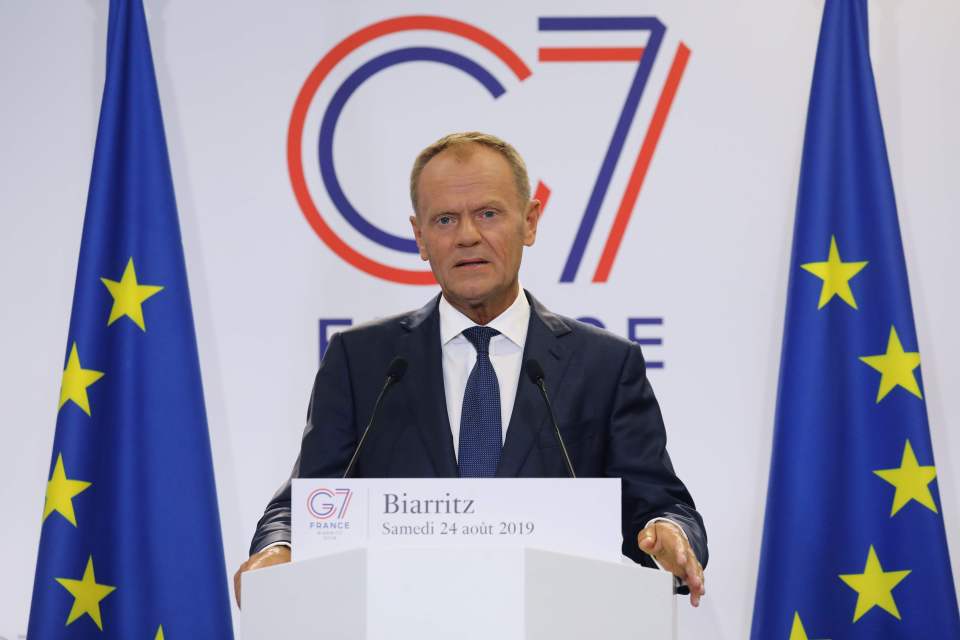  Donald Tusk told reporters this morning he will meet with Boris Johnson tomorrow as G7 talks begin