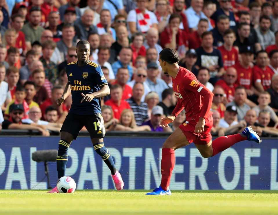  Nicolas Pepe was the first man to dribble past Liverpool superstar Virgil van Dijk in 50 Premier League games