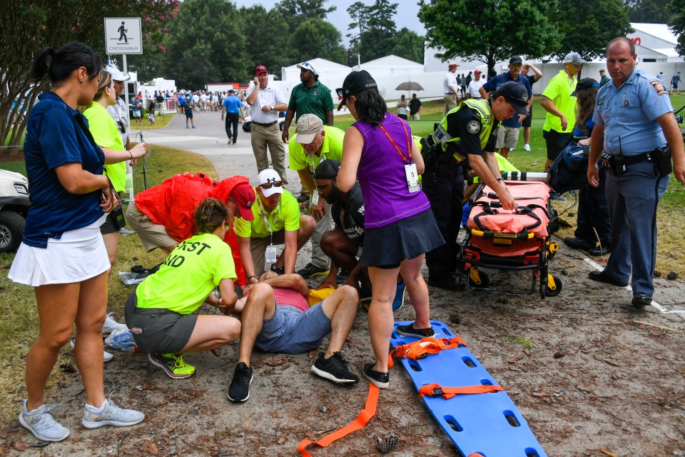  Play in the third round of the event had been halted at 4.17pm local time due to the dangerous weather in the area