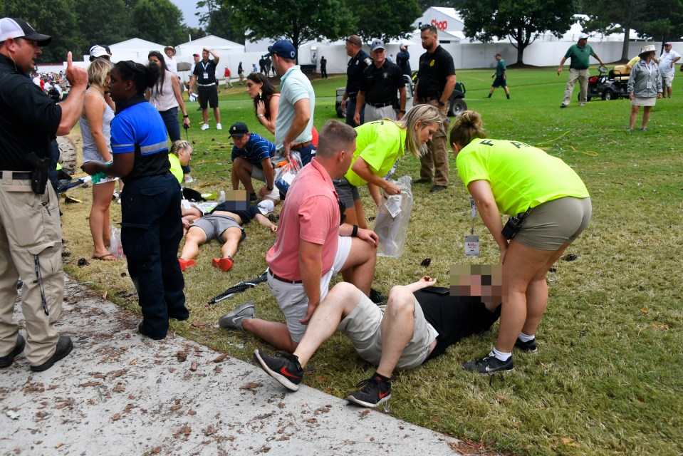  A lightning bolt struck the south end of the course with four fans hit and six taken to hospital