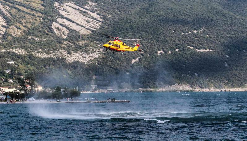  Martin Walsh, 46, was plucked from the water after a rescue chopper and two boats were dispatched to save him