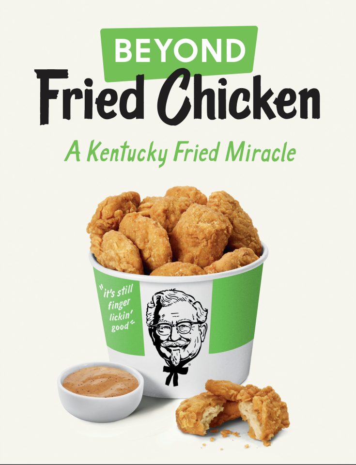  Following the success of its vegan burger in the UK, KFC will roll out vegan "chicken" nuggets and wings - but only in the US