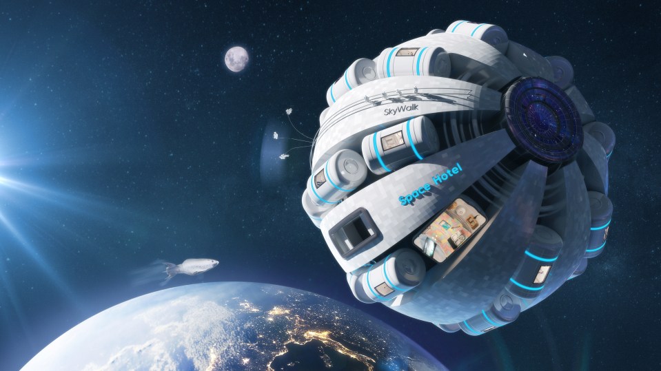  By 2069, Brits will be visiting floating hotels in space for their summer hols