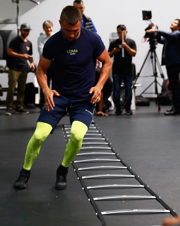  Loma has used traditional Ukrainian folk dancing, punching a tennis ball tied to a baseball cap, holding his breath underwater for up to four minutes and juggling