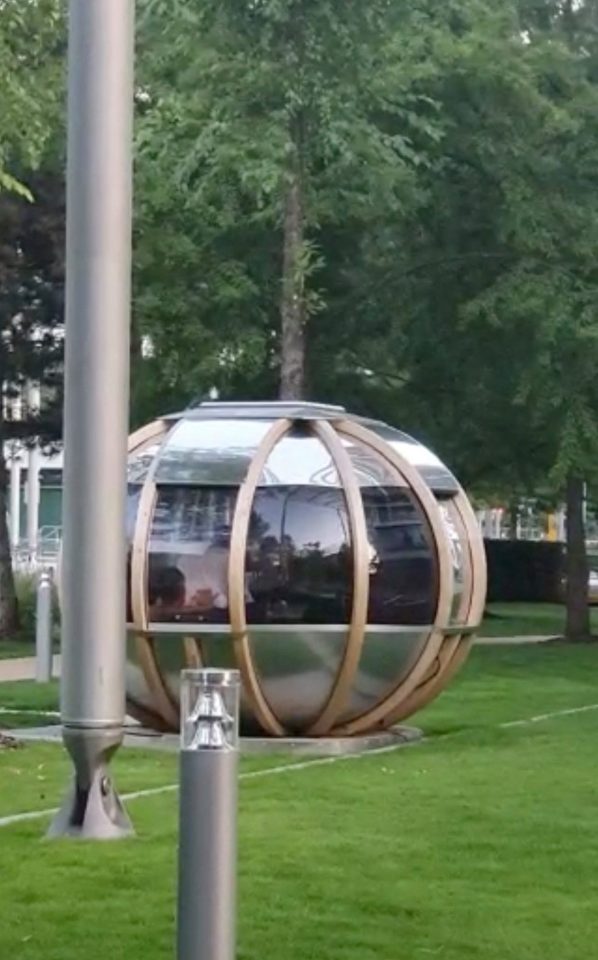  Two horny workers were spotted having sex in a meeting pod at Chiswick Park business park