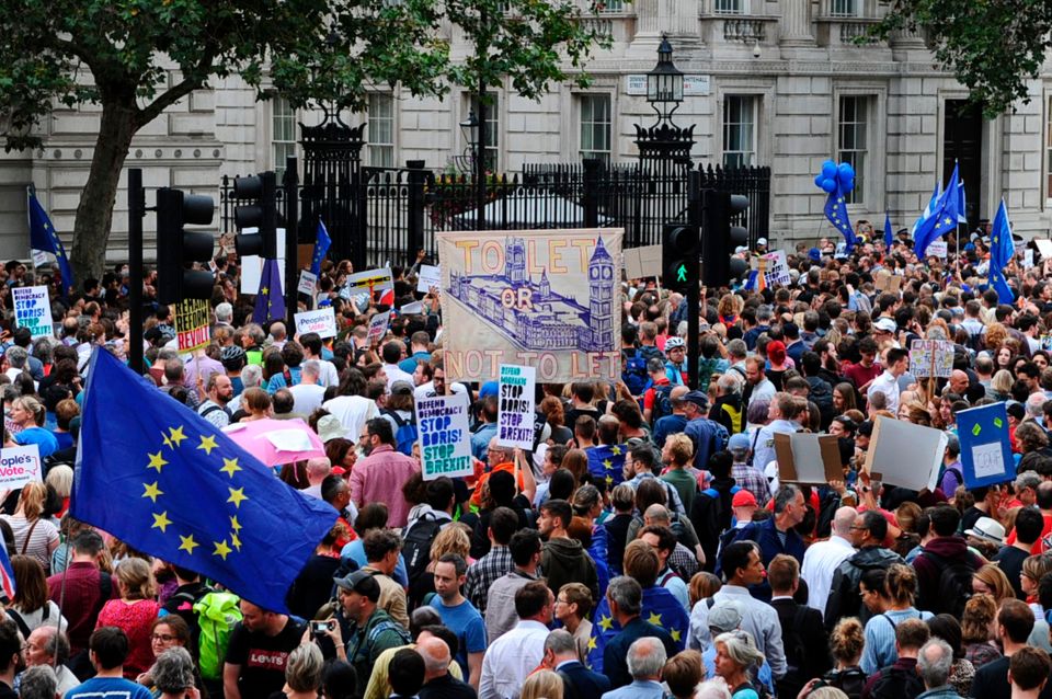 The demonstrators were furious with the decision to shut down Parliament