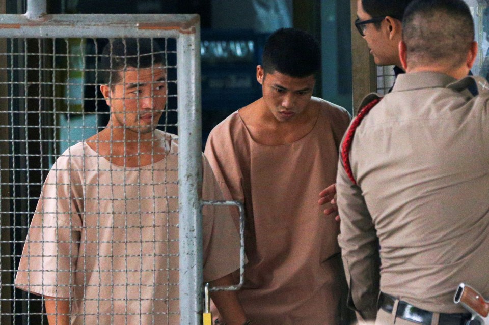 Zaw Lin and Wai Phyo- seen at court today - now face death for the horror murders