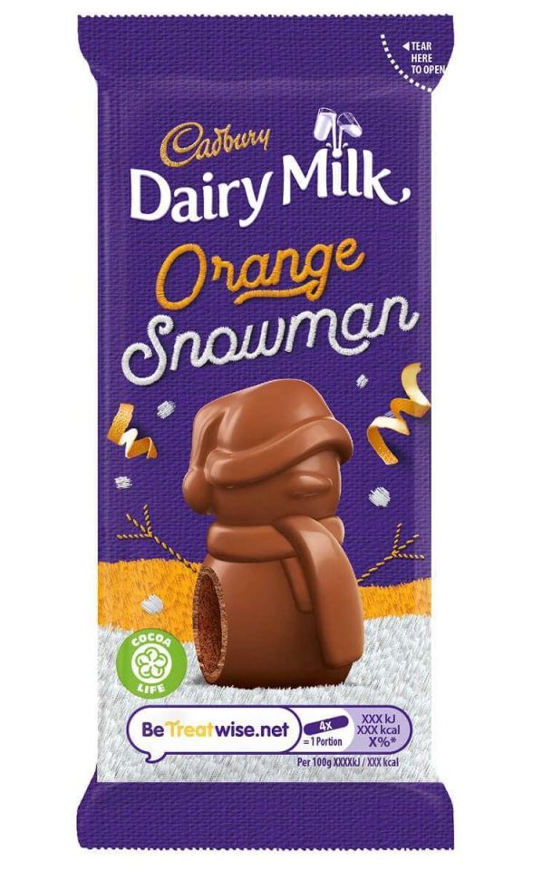  An orange version of the Cadbury Dairy Milk Snowman exists and you can buy it now