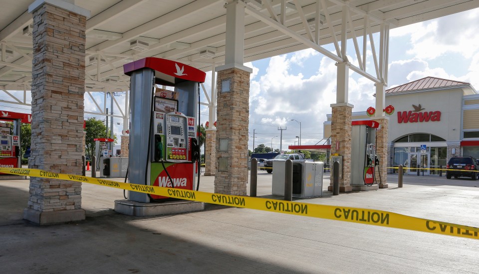 This petrol station in Pompano Beach has closed after selling out of fuel ahead of Hurricane Dorian hitting the east coast of Florida