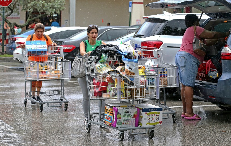 Residents have stocked up on supplies in the event power and water are cut off during the Category 4 storm