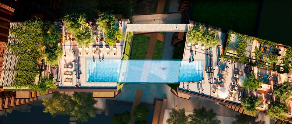  The luxury pool will open next summer and will be next to the new US Embassy