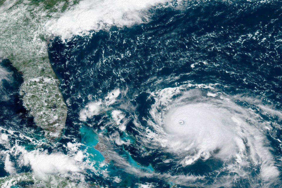  In a recent satellite image, the eye of the storm could be seen barrelling towards Florida's eastern coast