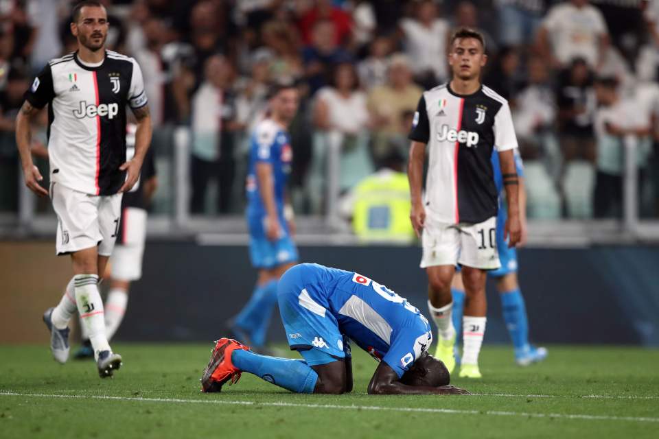  Kalidou Koulibaly looked distraught after he knocked the ball into his own net