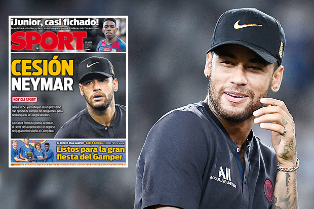  Neymar is reportedly edging towards a return to Barcelona, initially on loan