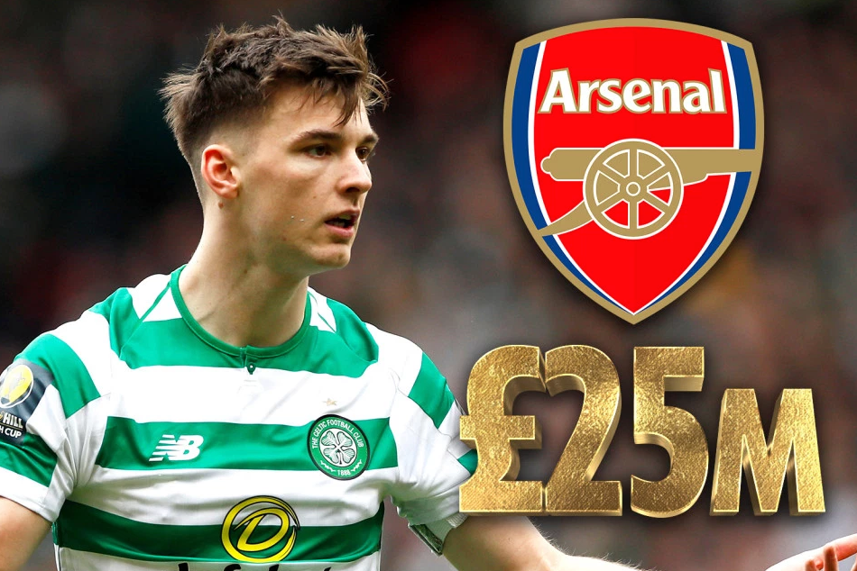  Arsenal have paid £25m to complete the signing of Celtic left-back Kieran Tierney