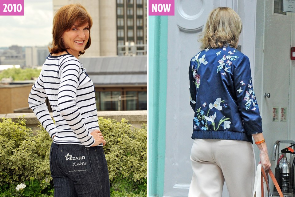 BBC newsreader Fiona Bruce is looking as peachy as ever