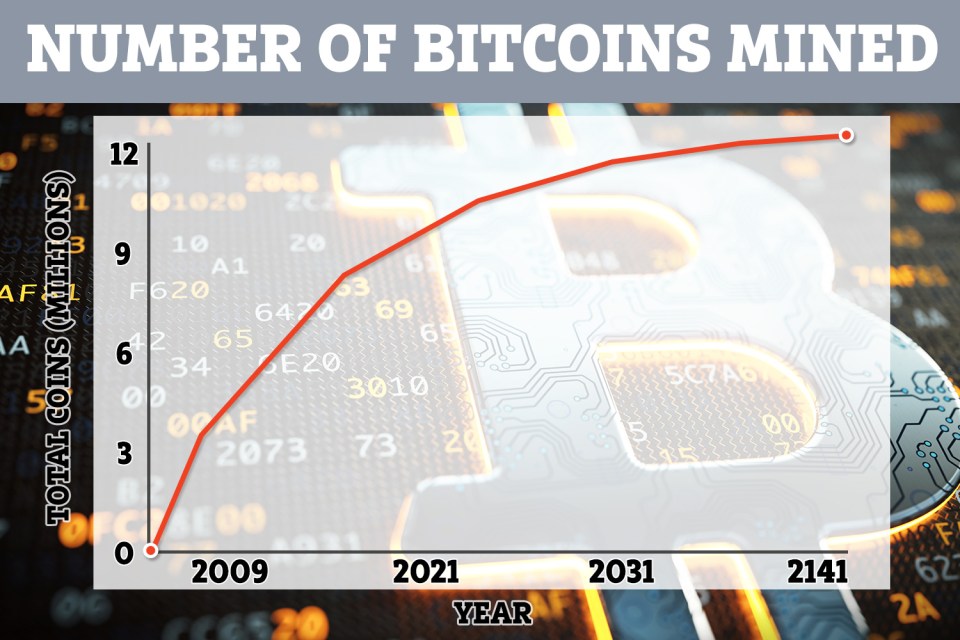  Number of Bitcoins mined