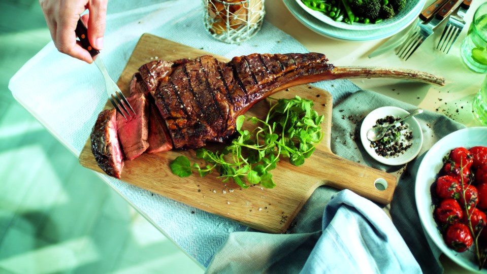  Aldi's 14-day matured Tomahawk is on sale for £12.99 per kg beating other supermarkets for best value