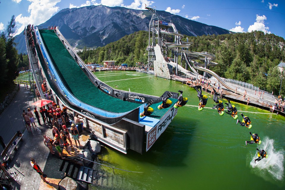  The Water Ramp can be used by skis, bobsleds or nothing at all