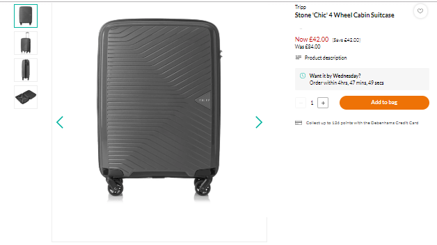  One bag on the Debenhams website said it "fits all major airlines"