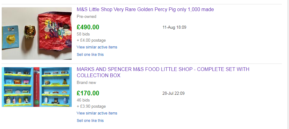 The mini piggy banks have sold for a whopping £490 on eBay