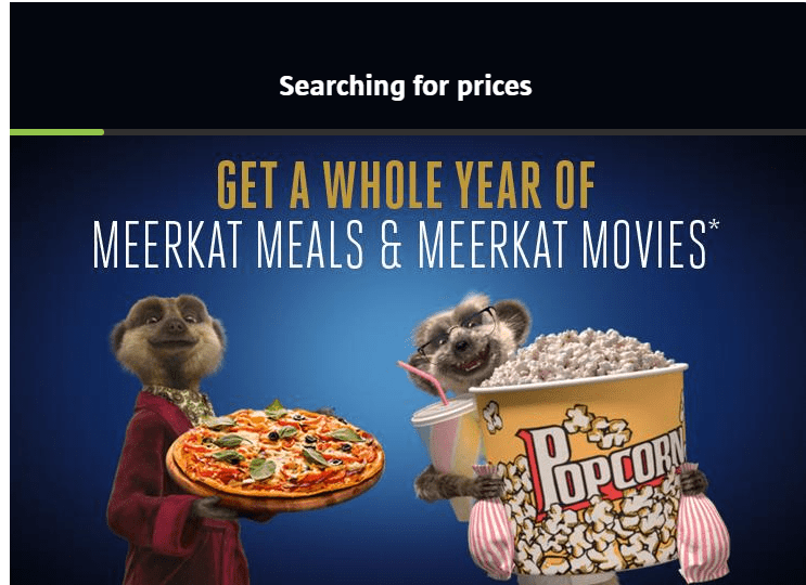  Meerkat Meals and Meerkat Movies are available as part of a promotion