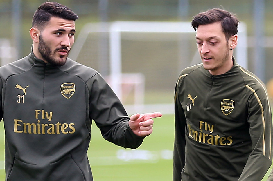  Sead Kolasinac and Mesut Ozil have been at training but were not involved in the win at Newcastle on Sunday