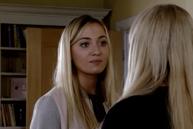 Louise gets caught in the crossfire in EastEnders