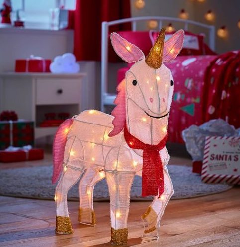 Asda is selling a unicorn-shaped Christmas light this winter