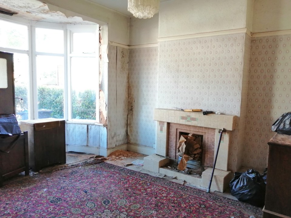  There is a front and back living room, both with fire places from the 1930s