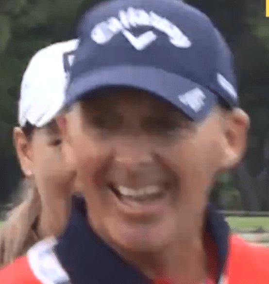  Dean celebrated after Hillier hit an incredible hole in one