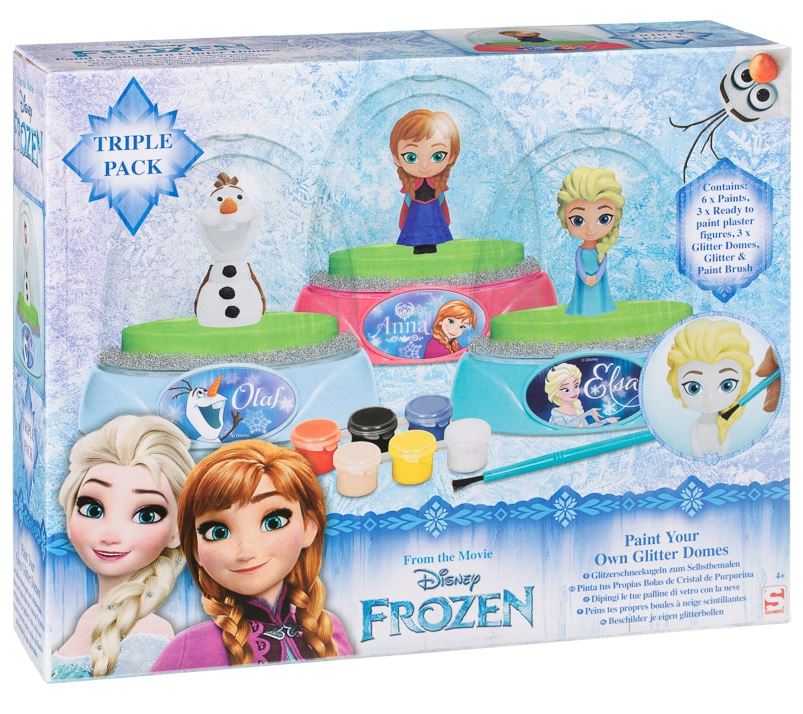  The set comes with three Frozen figurines in need of being painted