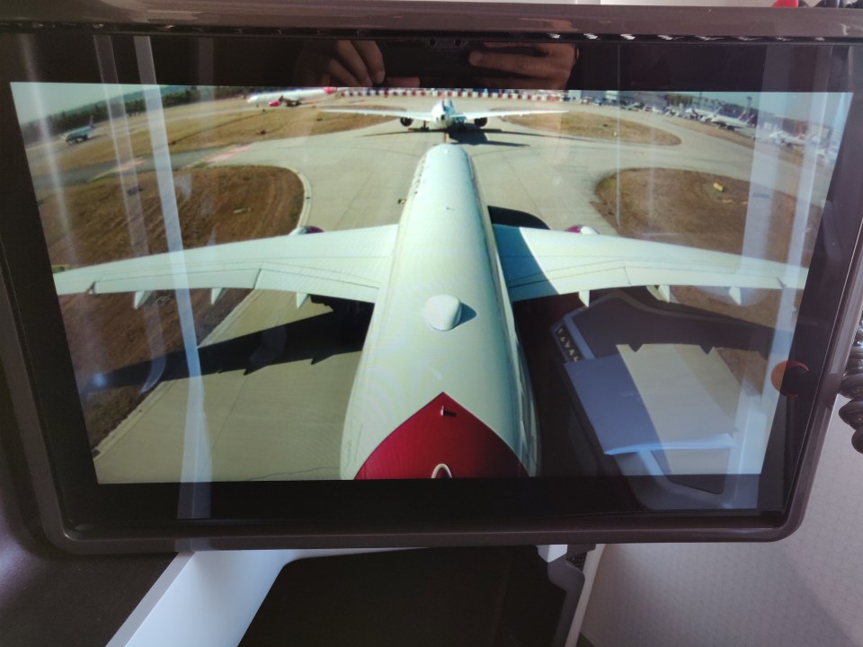 Passengers can see their journey via the tail cam