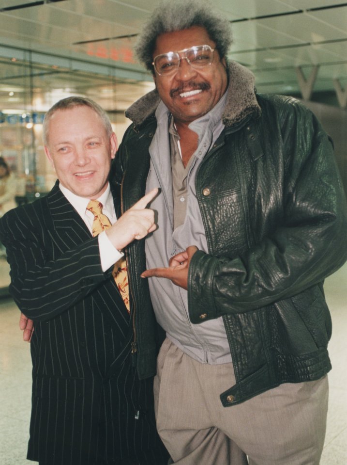  Frank, pictured with US boxing promoter Don King, became one of the biggest names in the boxing world