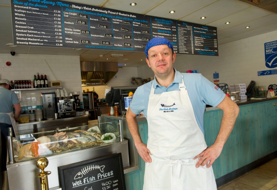 A cod and chips only cost £9.50 at The Cod's Scallops in Nottingham