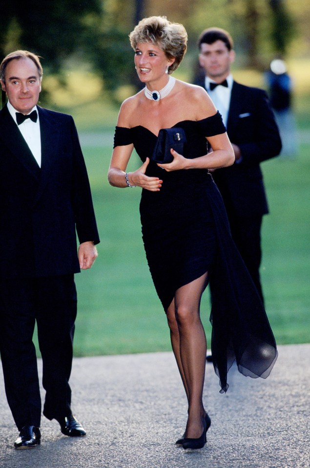 Princess Diana wore her iconic revenge dress to a charity do at the Serpentine Gallery in 1994