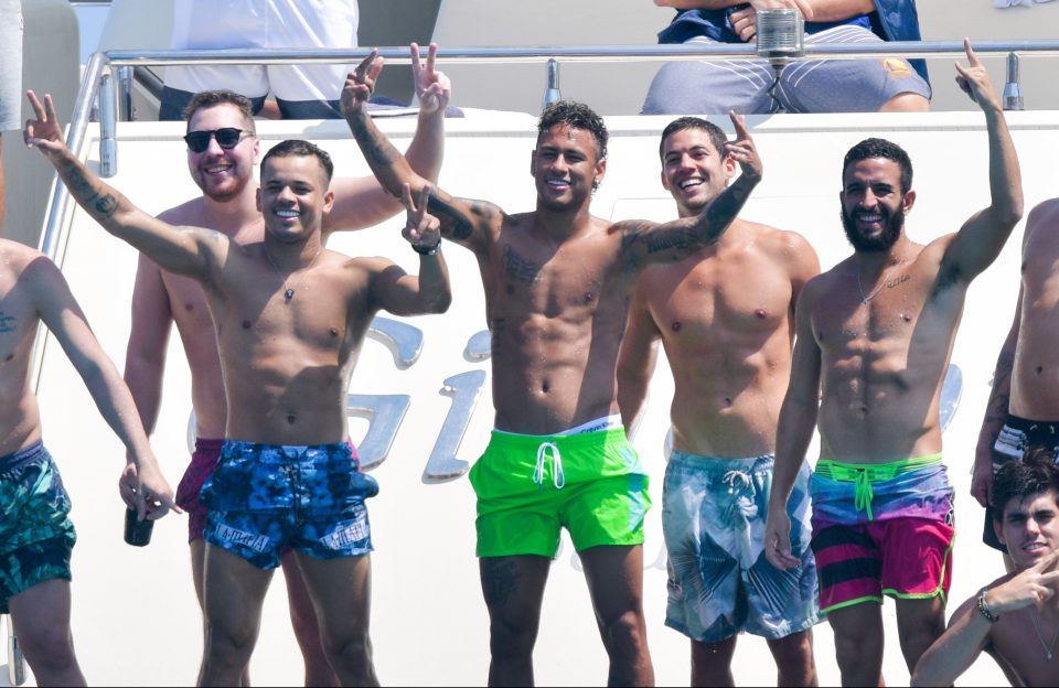  When Neymar sealed his move to PSG, he celebrated partying with his pals in St Tropez